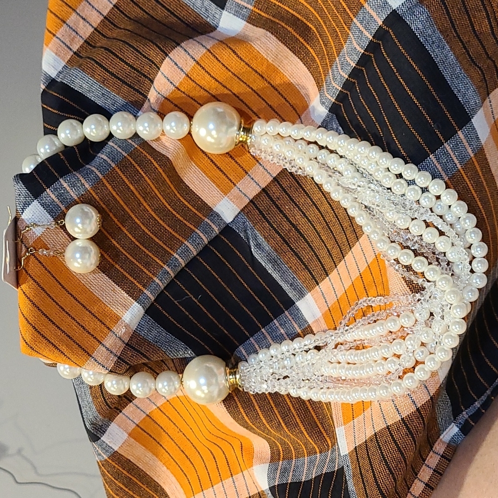 3/$15 Faux Pearl Necklace and Earring Set - Lot 223